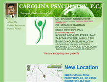 Tablet Screenshot of carolinapsychiatry.com